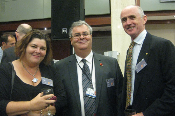 Kerry Richards, Merino Country; Lindsay Pears, Defence Industries Queensland; Don Roach, Volvo Group
