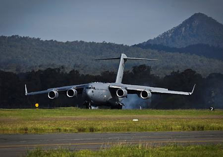 Eighth C-17A Globemaster III arriving at Amberley