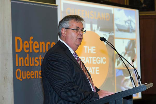 Queensland's Defence Industries Envoy, Lindsay Pears, provides a keynote address